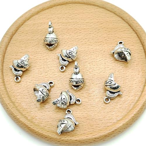 Tibetan Style Pendants, Helmet, antique silver color plated, DIY, 13x18mm, 100PCs/Bag, Sold By Bag