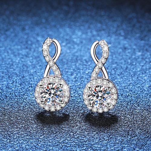 Argent sterling 925 boucle d oreille dormeuse, différents matériaux pour le choix & pour femme & creux, 8x16mm, Vendu par paire