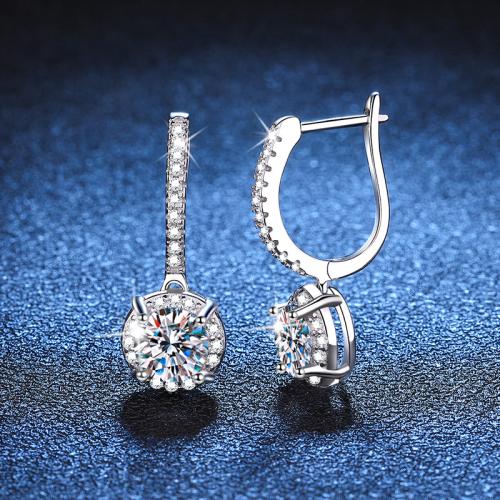 925 Sterling Silver Drop Earring, different materials for choice & for woman, earring length 20-25mm, Sold By Pair