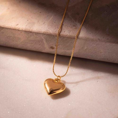 Stainless Steel Jewelry Necklace, 304 Stainless Steel, with 5cm extender chain, 18K gold plated, fashion jewelry & for woman, golden, Length:Approx 41 cm, Sold By PC