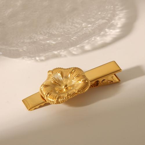 Alligator Hair Clip, 304 Stainless Steel, for woman, golden, 61x28mm, Sold By PC