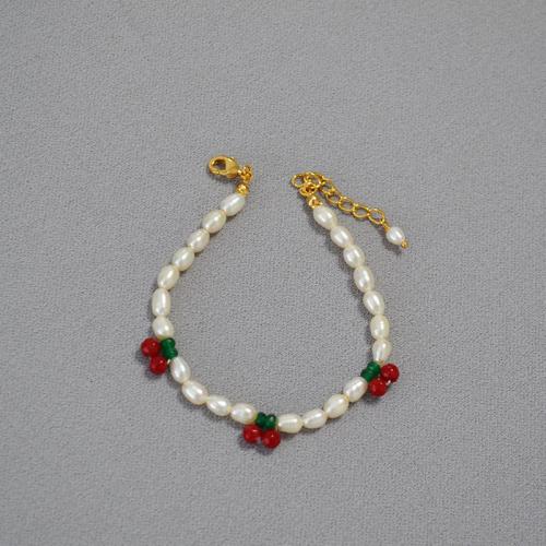 Brass Bracelet, with Shell Pearl, with 3cm extender chain, fashion jewelry & for woman, Length:Approx 15 cm, Sold By PC