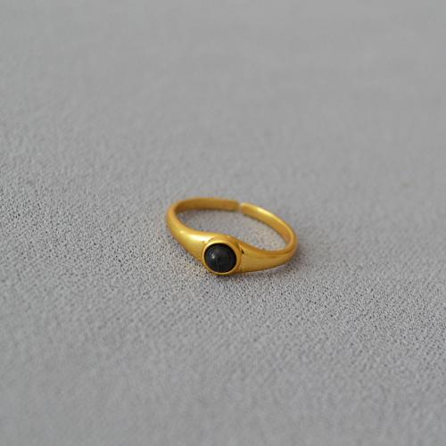 Brass Finger Ring, with Natural Stone, fashion jewelry & different materials for choice & for woman, US Ring Size:7, Sold By PC