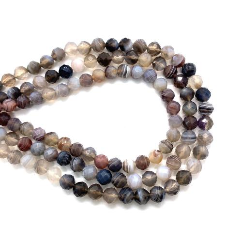 Natural Persian Gulf agate Beads, DIY & faceted, mixed colors, 6mm, Sold Per Approx 38 cm Strand