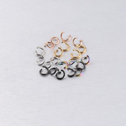 Stainless Steel Open Ring, 304 Stainless Steel, Vacuum Ion Plating, DIY, more colors for choice, 1x6mm, Sold By Bag