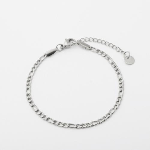 Stainless Steel Jewelry Bracelet, 304 Stainless Steel, with 5cm extender chain, Vacuum Ion Plating, fashion jewelry & for woman, more colors for choice, 3mm, Length:Approx 18 cm, Sold By PC