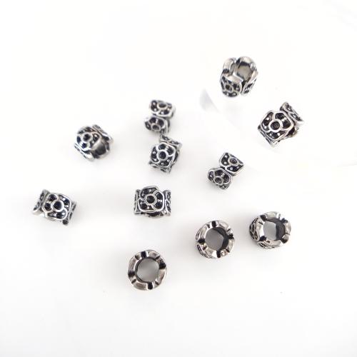 Billes en acier inoxydable, Acier inoxydable 304, fleur, Placage, DIY, 8x11x7mm, Vendu par PC