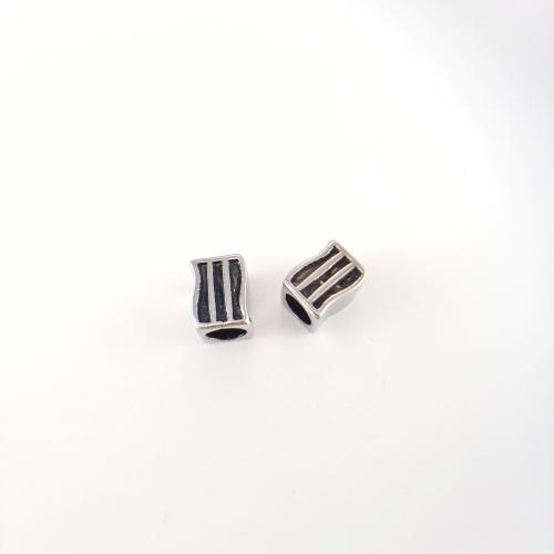 Edelstahl-Beads, 304 Edelstahl, plattiert, DIY, 10x7x5mm, verkauft von PC