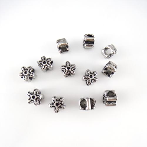 Edelstahl-Beads, 304 Edelstahl, Blume, plattiert, DIY, verkauft von PC