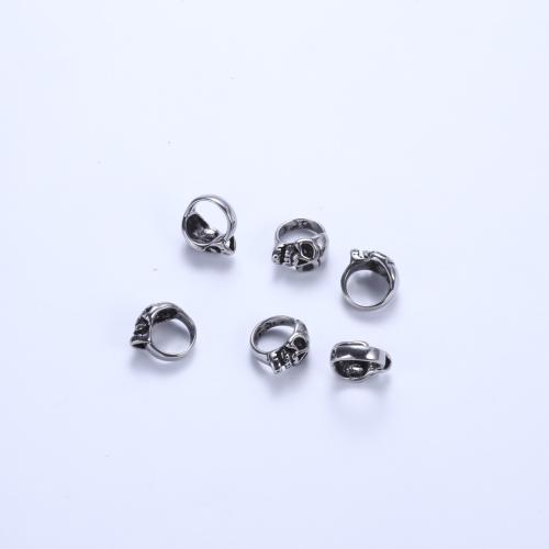 Stainless Steel Beads, 304 Stainless Steel, Skull, plated, DIY, Sold By PC