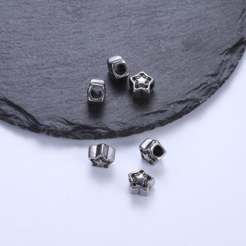 Edelstahl-Beads, 304 Edelstahl, Stern, plattiert, DIY, verkauft von PC