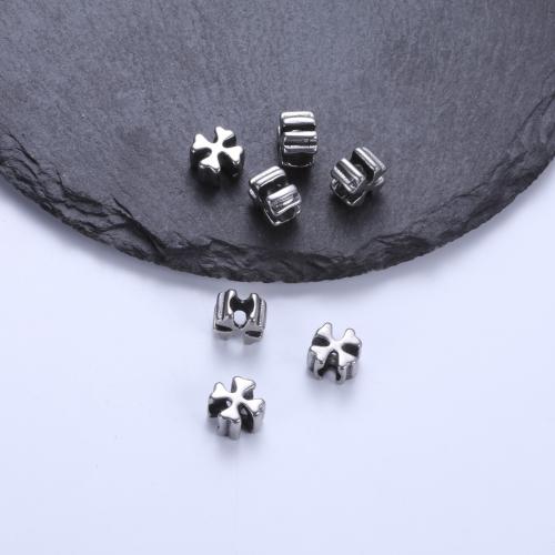 Stainless Steel Beads, 304 Stainless Steel, Snowflake, plated, DIY, Sold By PC