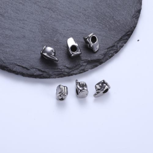 Edelstahl-Beads, 304 Edelstahl, Hand, plattiert, DIY, verkauft von PC