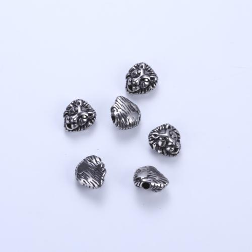 Stainless Steel Beads, 304 Stainless Steel, Lion, plated, DIY, Sold By PC