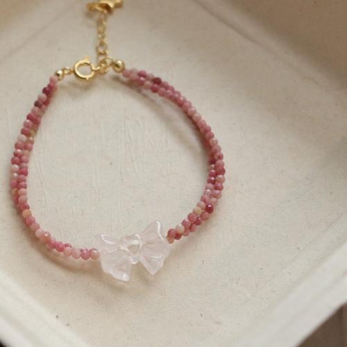 Natural Gemstone Jewelry Sets, Rhodochrosite, with Rose Quartz, fashion jewelry & different styles for choice, pink, Sold By PC