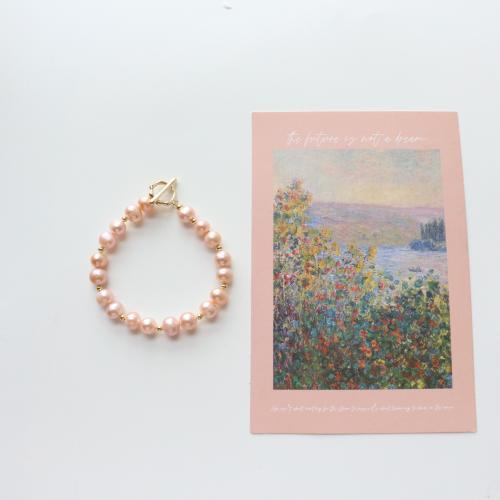 Pulseras de Perlas Freshwater, Perlas cultivadas de agua dulce, con acero inoxidable 304, Joyería, más colores para la opción, longitud:15 cm, Vendido por UD