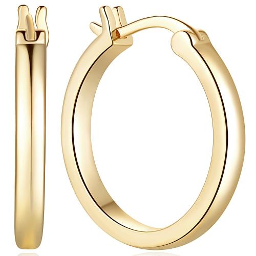 Brass Leverback Earring, plated, different size for choice & for woman, gold, Sold By Pair