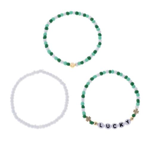 Set de Joyería de Latón, metal, con Seedbead & Acrílico, chapado, diferentes estilos para la opción & para mujer, más colores para la opción, longitud:aproximado 18-32 cm, Vendido por UD