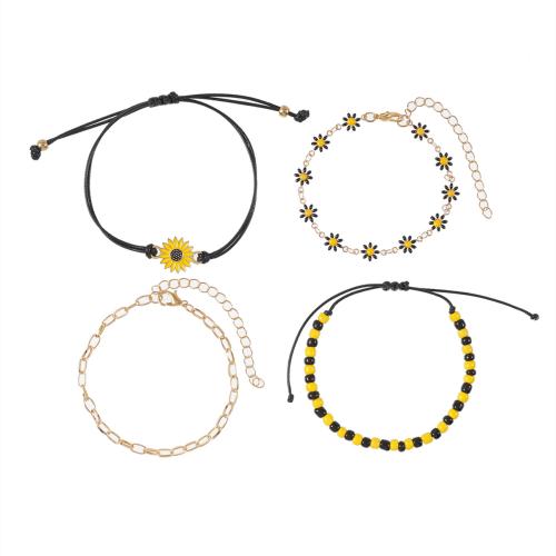 Tibetan Style Jewelry Sets, with Seedbead & iron chain & Wax Cord & Plastic Pearl, plated, 4 pieces & different styles for choice & for woman & enamel, more colors for choice, Length:Approx 16-32 cm, Sold By Set