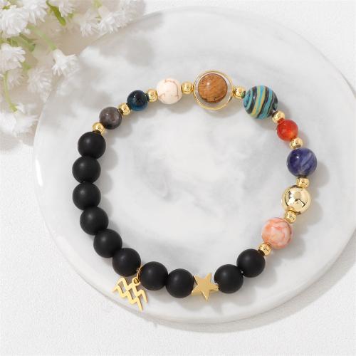 Gemstone Bracelets, Tibetan Style, with Gemstone, handmade, Zodiac symbols jewelry & Unisex & different styles for choice, more colors for choice, Sold By PC