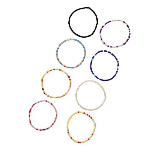 Tobillera de joyería de moda, Seedbead, Estilo bohemio & diferentes estilos para la opción & para mujer, multicolor, longitud:aproximado 18-23 cm, Vendido por Set