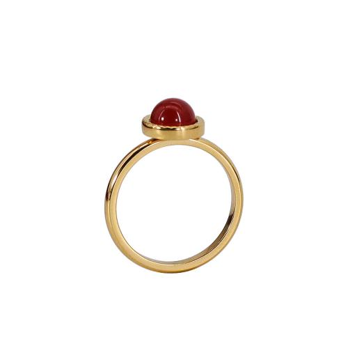 Bague acier titane, avec Pierre naturelle, différents matériaux pour le choix & normes différentes pour le choix & pour femme, plus de couleurs à choisir, Vendu par PC