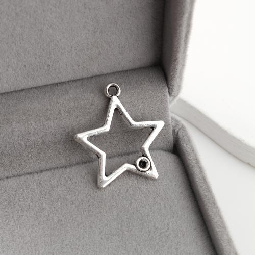 Tibetan Style Star Pendant, antique silver color plated, DIY, 25x23x2mm, 750PCs/KG, Sold By KG