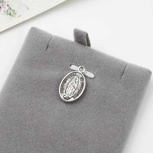 Tibetan Style Pendants, Virgin Mary, antique silver color plated, DIY, 12x2x19mm, 800PCs/KG, Sold By KG