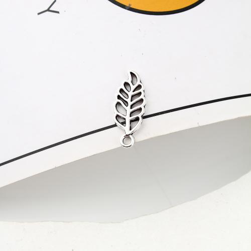 Tibetan Style Leaf Pendants, antique silver color plated, DIY, 8x1x20mm, 1200PCs/KG, Sold By KG