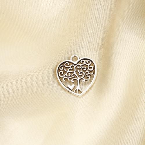 Tibetan Style Heart Pendants, antique silver color plated, DIY, 17x1x18mm, 900PCs/KG, Sold By KG