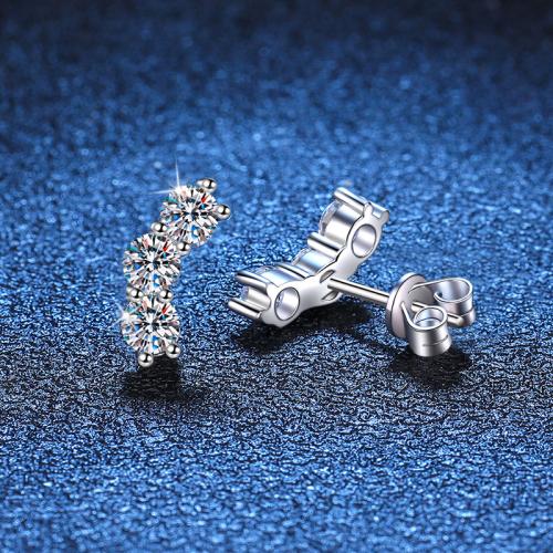 925 Sterling Silver Stud Earring, different materials for choice & for woman, earring length 8-10mm, Sold By Pair