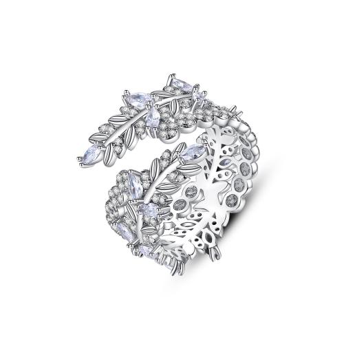 Cúbicos Circonia Micro Pave anillo de latón, metal, Joyería & micro arcilla de zirconia cúbica & para mujer, Vendido por UD