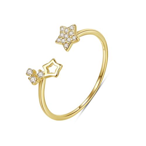 Cubic Zirconia micr3ofono pavimenta anillos de plata esterlina, Plata de ley 925, Joyería & micro arcilla de zirconia cúbica & para mujer, Vendido por UD