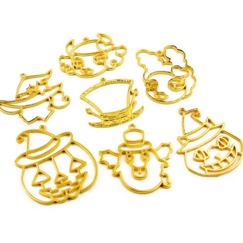 Pendentifs en alliage de zinc, Placage de couleur d'or, DIY & styles différents pour le choix, plus de couleurs à choisir, 100PC/sac, Vendu par sac