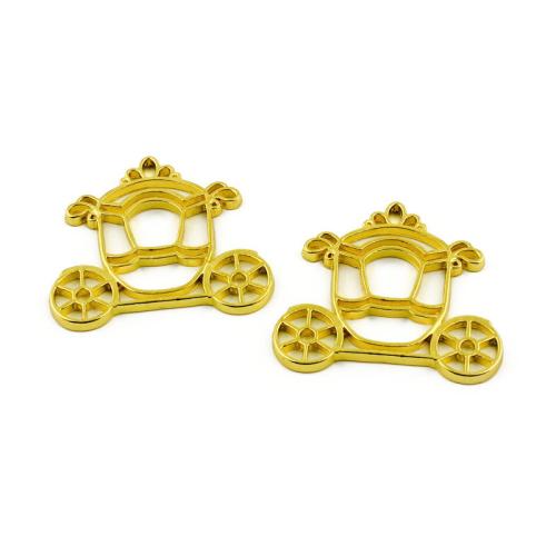 Vehicle Shaped Tibetan Style Pendants, Pumpkin Car, gold color plated, DIY, 39x35mm, 100PCs/Bag, Sold By Bag