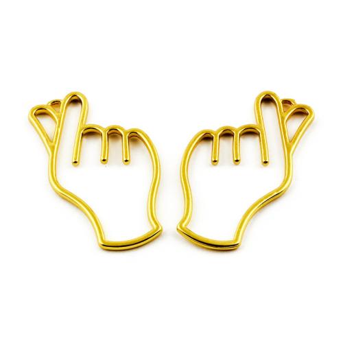 Zinklegierung Hand Anhänger, goldfarben plattiert, DIY, 24x41mm, 100PCs/Tasche, verkauft von Tasche