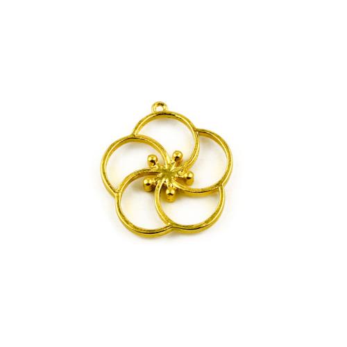 Tibetan Style Flower Pendants, gold color plated, DIY & different styles for choice, more colors for choice, 100PCs/Bag, Sold By Bag