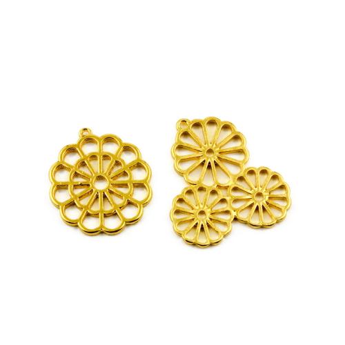 Tibetan Style Flower Pendants, gold color plated, DIY & different styles for choice, more colors for choice, 100/Bag, Sold By Bag