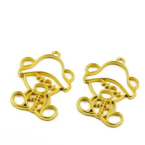 Tibetan Style Animal Pendants, Bear, gold color plated, DIY, 30x43mm, 100PCs/Bag, Sold By Bag