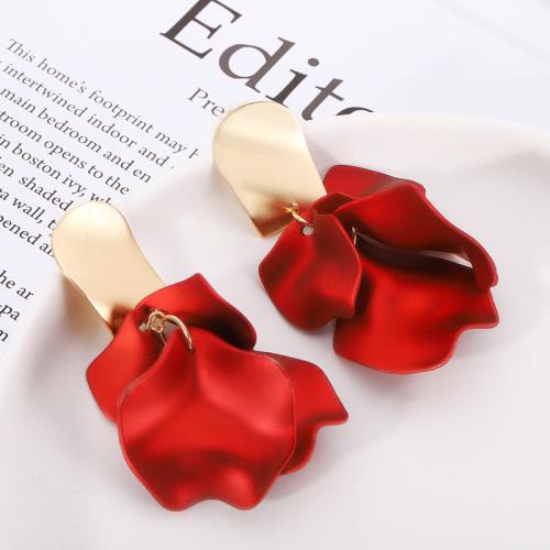 Tibetan Style Stud Earring, with Acrylic, Flower, plated, fashion jewelry & for woman, more colors for choice, Sold By Pair