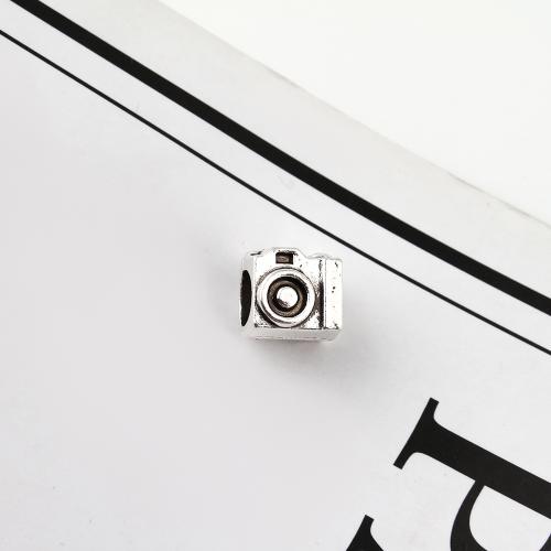 Tibetan Style Jewelry Beads, Camera, antique silver color plated, DIY, 8x7x7mm, 700PCs/KG, Sold By KG