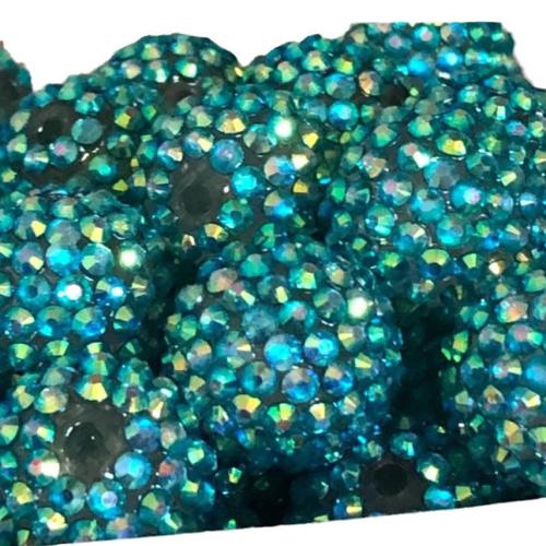 Resin Jewelry Beads, with Acrylic, DIY & different size for choice, blue, 5PCs/Bag, Sold By Bag