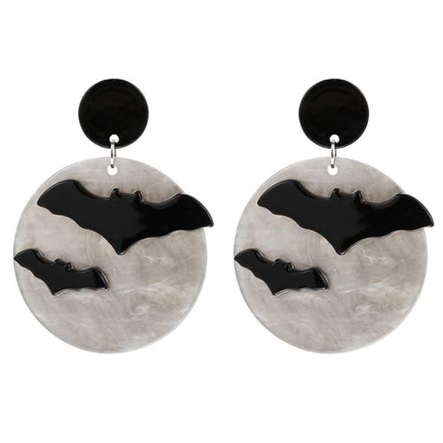 Acrylic Jewelry Earring, Halloween Design & fashion jewelry & for woman, 55x40mm, Sold By Pair