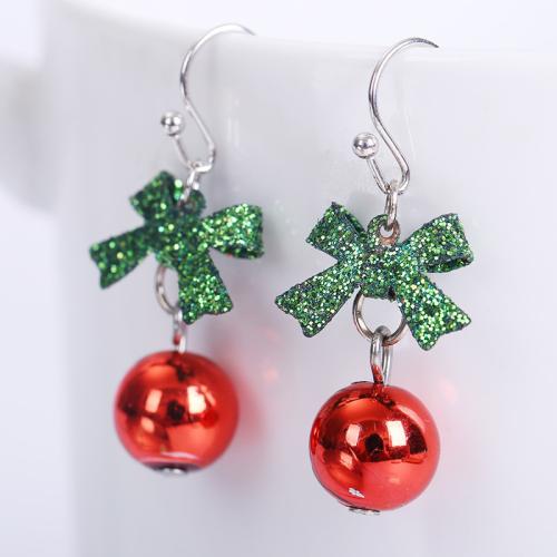 Tibetan Style Drop Earrings, Christmas Design & fashion jewelry & for woman, 40mm, Sold By Pair