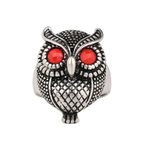 Tibetan Style Finger Ring, Owl, fashion jewelry & Unisex & different size for choice, more colors for choice, Sold By PC