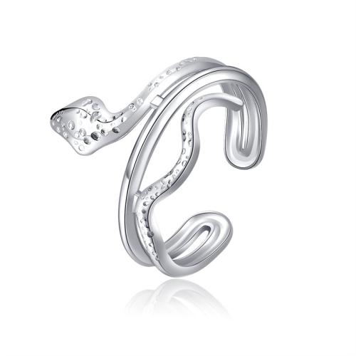 Stainless Steel Finger Ring, 304 Stainless Steel, Snake, fashion jewelry & for woman, more colors for choice, US Ring Size:7, Sold By PC