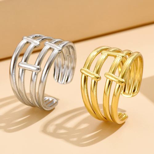 Stainless Steel Finger Ring, 304 Stainless Steel, fashion jewelry & for woman, more colors for choice, US Ring Size:7, Sold By PC