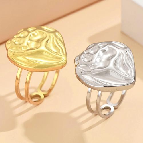 Stainless Steel Finger Ring, 304 Stainless Steel, fashion jewelry & for woman, more colors for choice, US Ring Size:7, Sold By PC