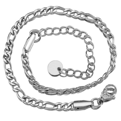 Stainless Steel Bracelet Finding, 304 Stainless Steel, with 5cm extender chain, Vacuum Ion Plating, DIY & Unisex, more colors for choice, Length:Approx 18 cm, Sold By PC