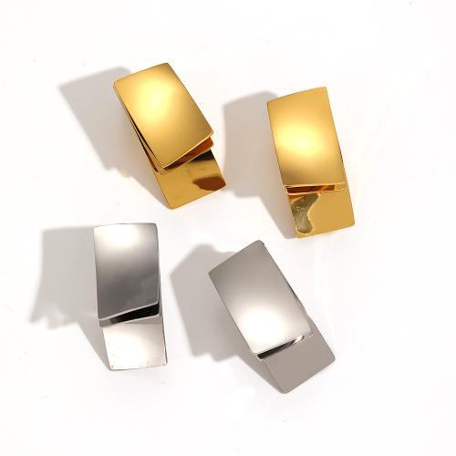 Stainless Steel Stud Earrings, 304 Stainless Steel, Vacuum Ion Plating, fashion jewelry & for woman, more colors for choice, 15x34.60mm, Sold By Pair